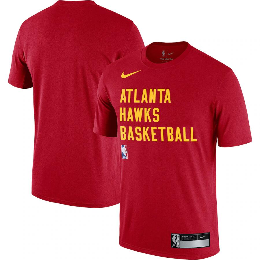 Men's Atlanta Hawks Red 2023/24 Sideline Legend Performance Practice T-Shirt